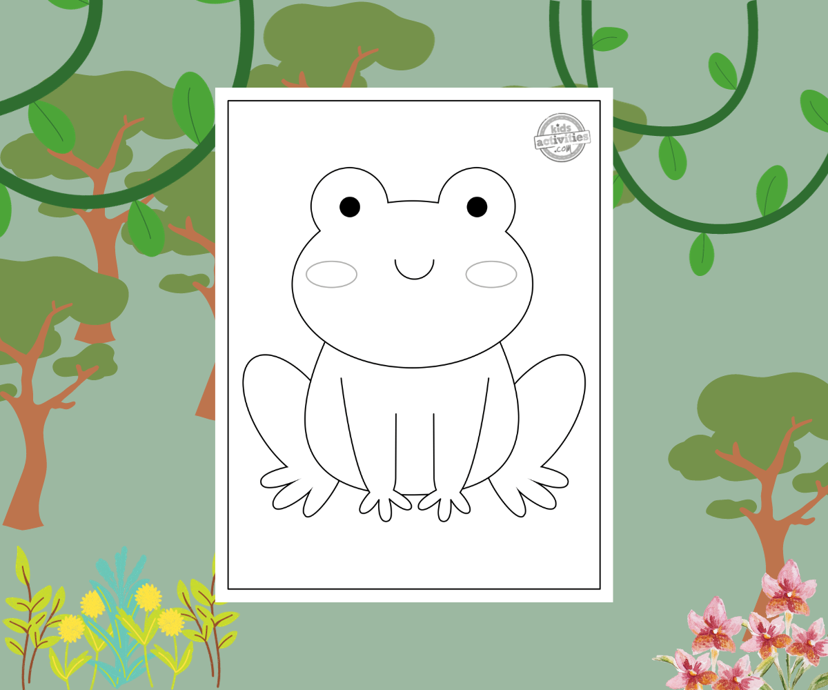 Free printable poison dart frog coloring page kids activities blog