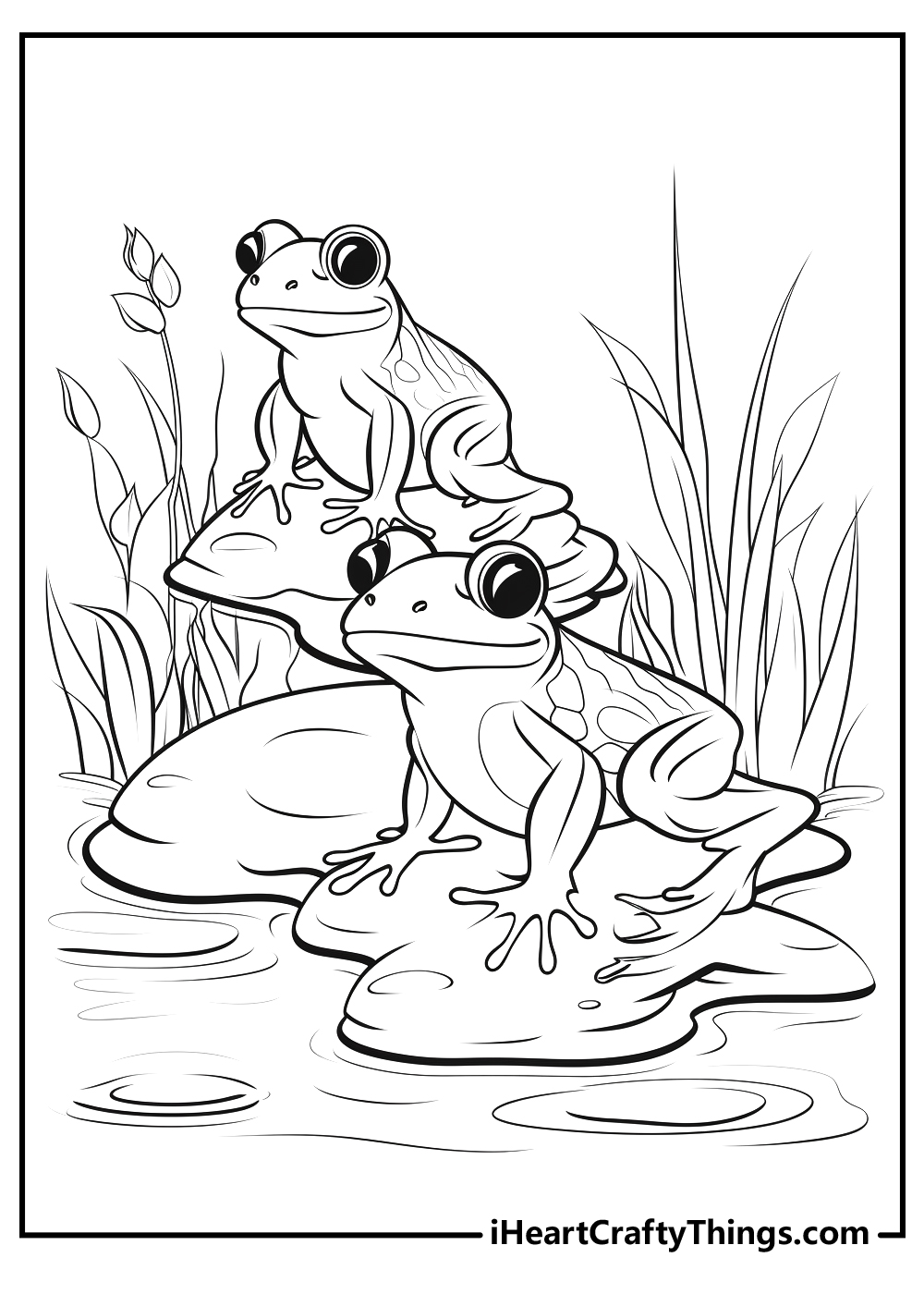 Frog coloring pages free printables