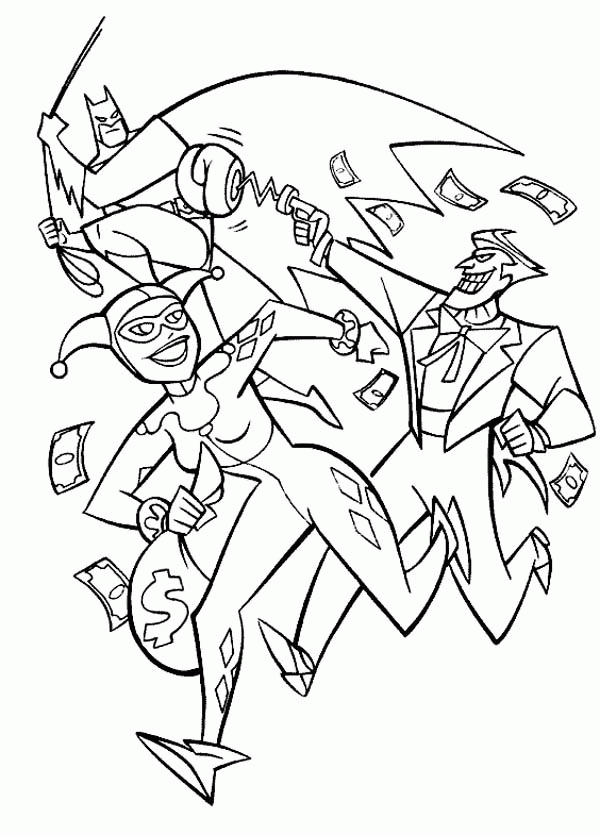 Harley quinn coloring pages