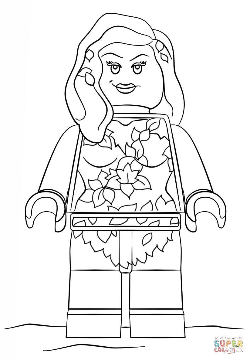 Lego poison ivy coloring page free printable coloring pages