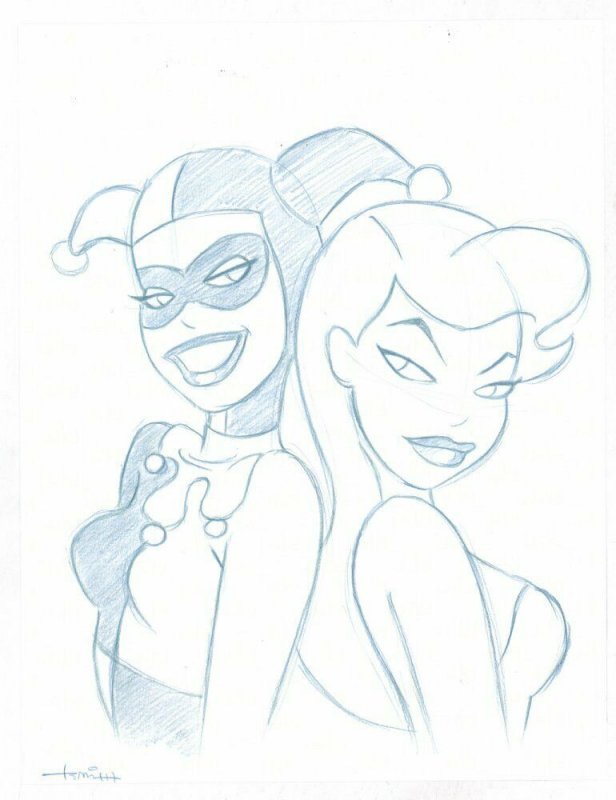 Harley quinn and poison ivy mission bruce timm style art by todd aaron smith ic collectibles