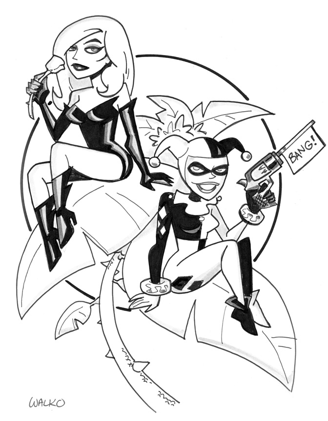 Harley quinn and poison ivy