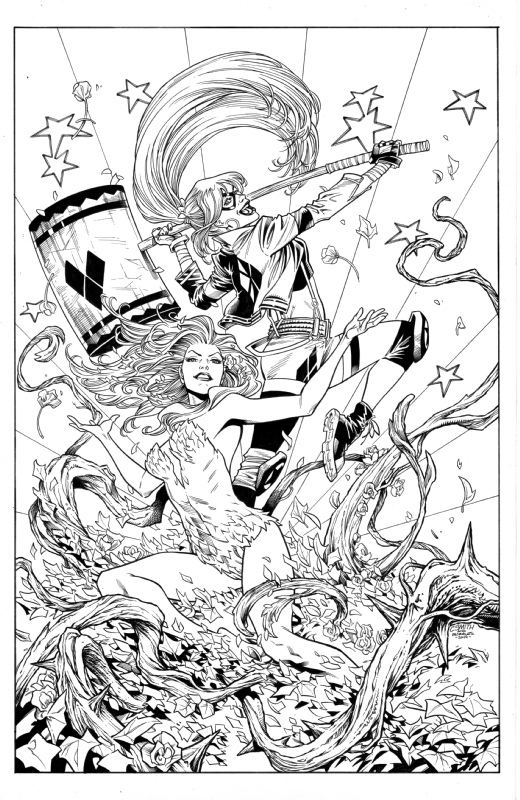 Harley quinn and poison ivy mission in mark moraless various pages ic art gallery room