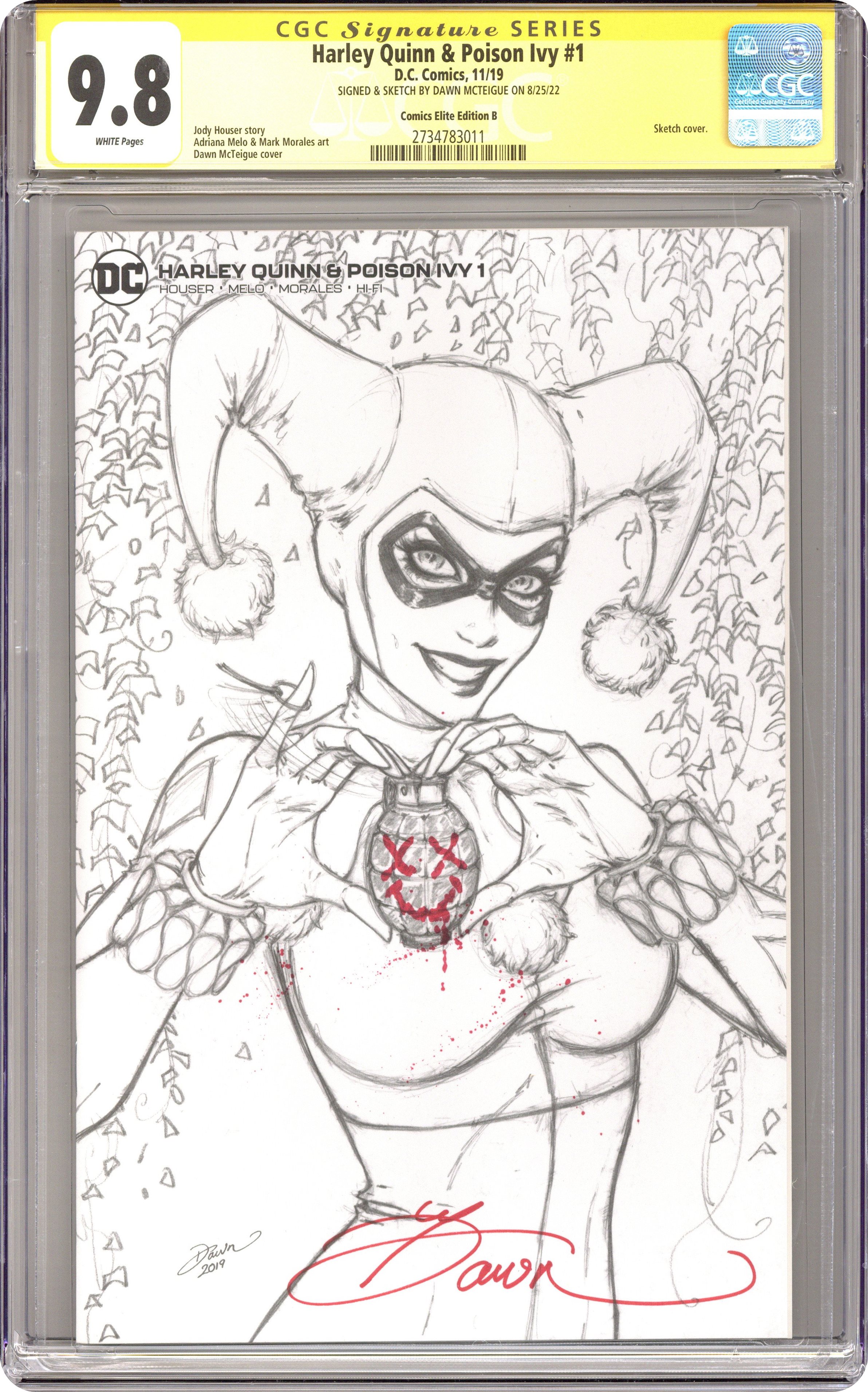 Harley quinn and poison ivy dc ceb cgc ss dawn mcteigue