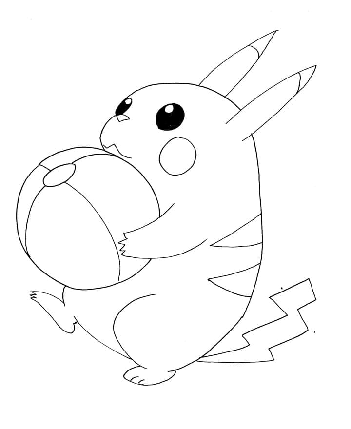 Pikachu printable coloring page