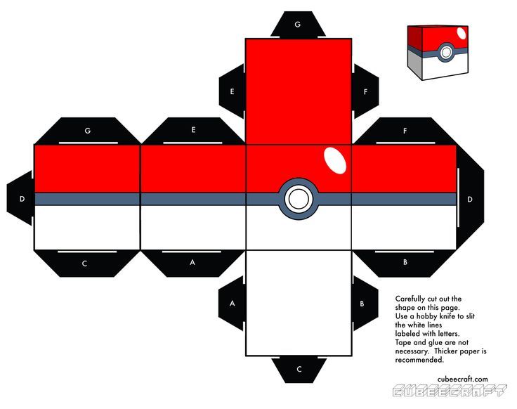 Cubeecraft google pokemon crafts for kids papercraft pokeball pokemon printable pokemon papeâ pokemon papercraft festa pokemon decoraãão aniversãrio pokemon