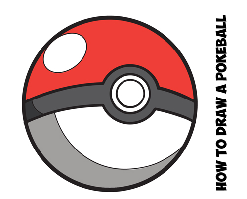 How to draw a pokeball from pokemon
