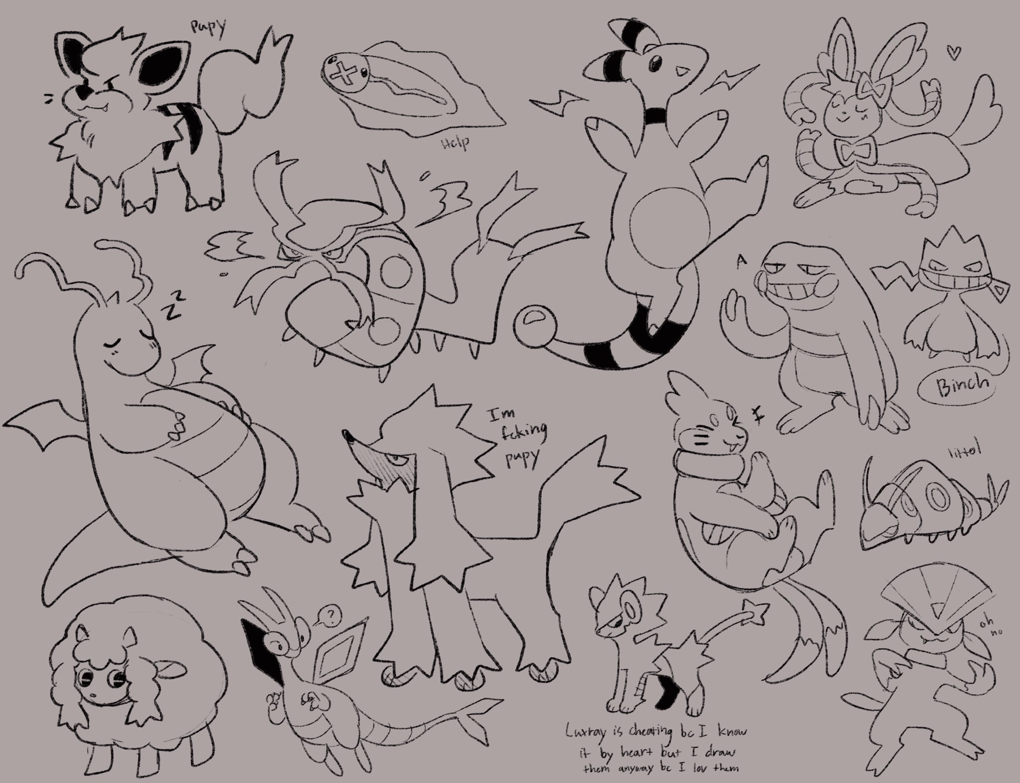 Ð sweet catching up ð on x pokãmon drawn by memory result im gonna go actually check what they look like and see how i did dhdbejdgbd httpstcoiirusamb x
