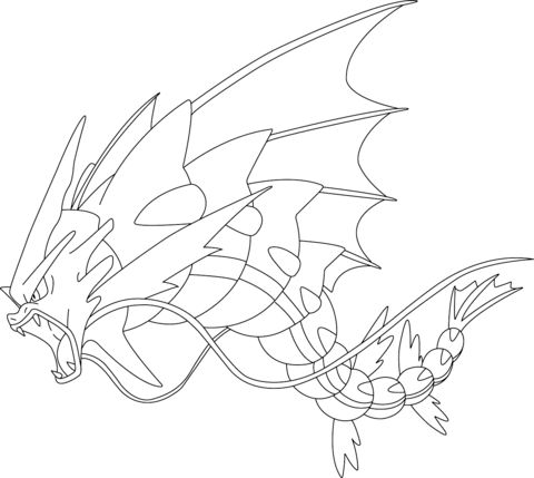 Mega gyarados pokemon coloring page free printable coloring pages pokemon coloring pages pokemon coloring sheets pokemon coloring