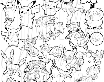 Pokemon coloring sheets digital pdf coloring pages
