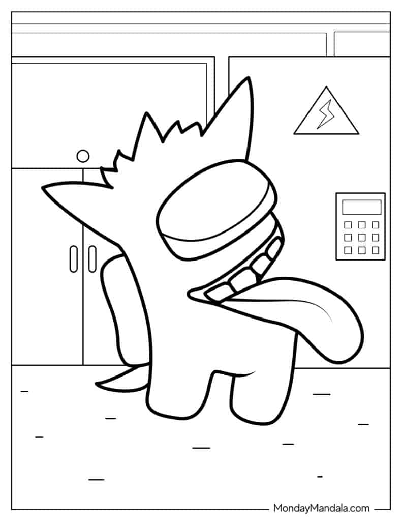 Among us coloring pages free pdf printables