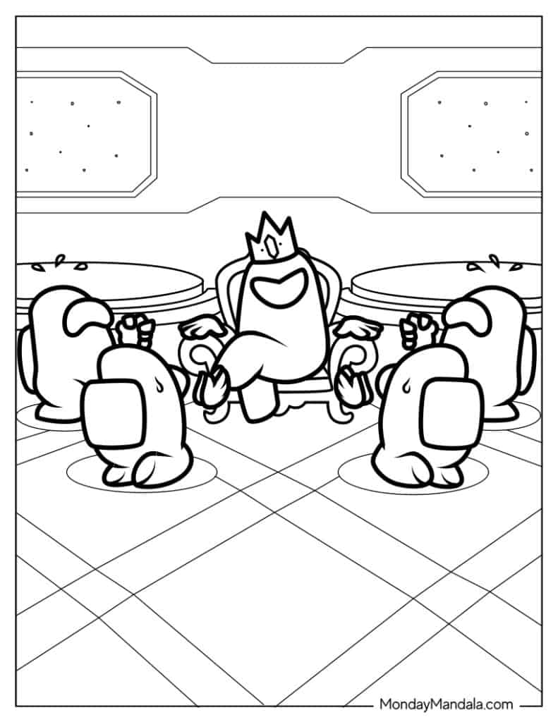 Among us coloring pages free pdf printables