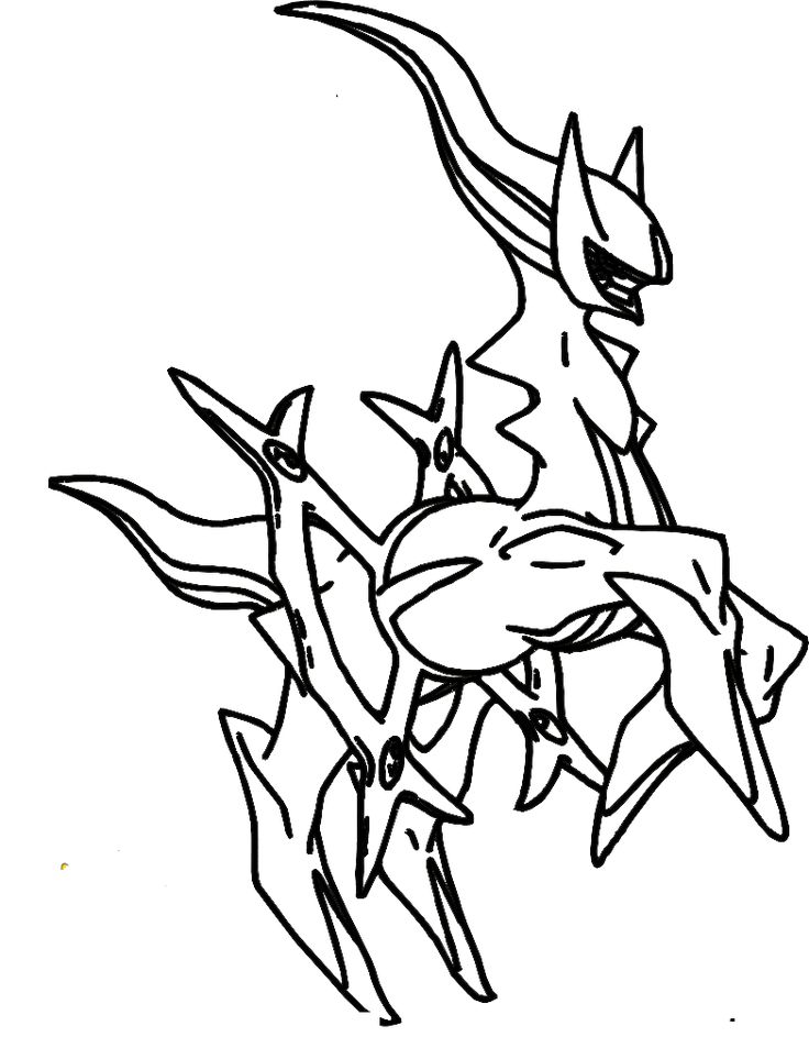 Colorful arceus coloring pages