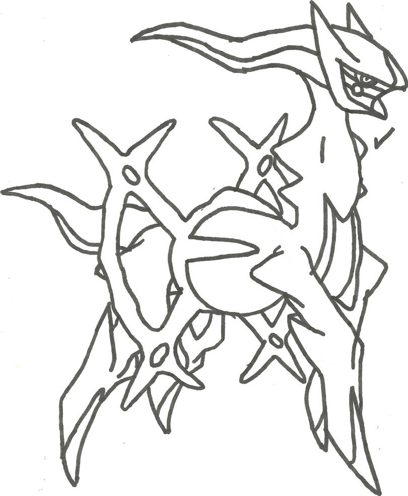 Arceus sketch by coolman on