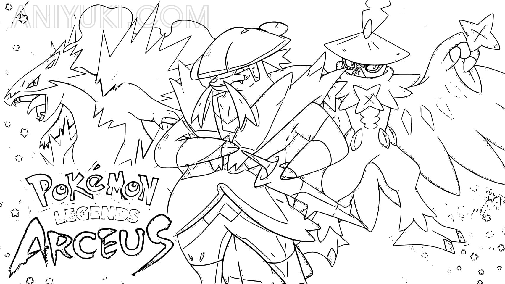 Pokãmon legends arceus coloring pages