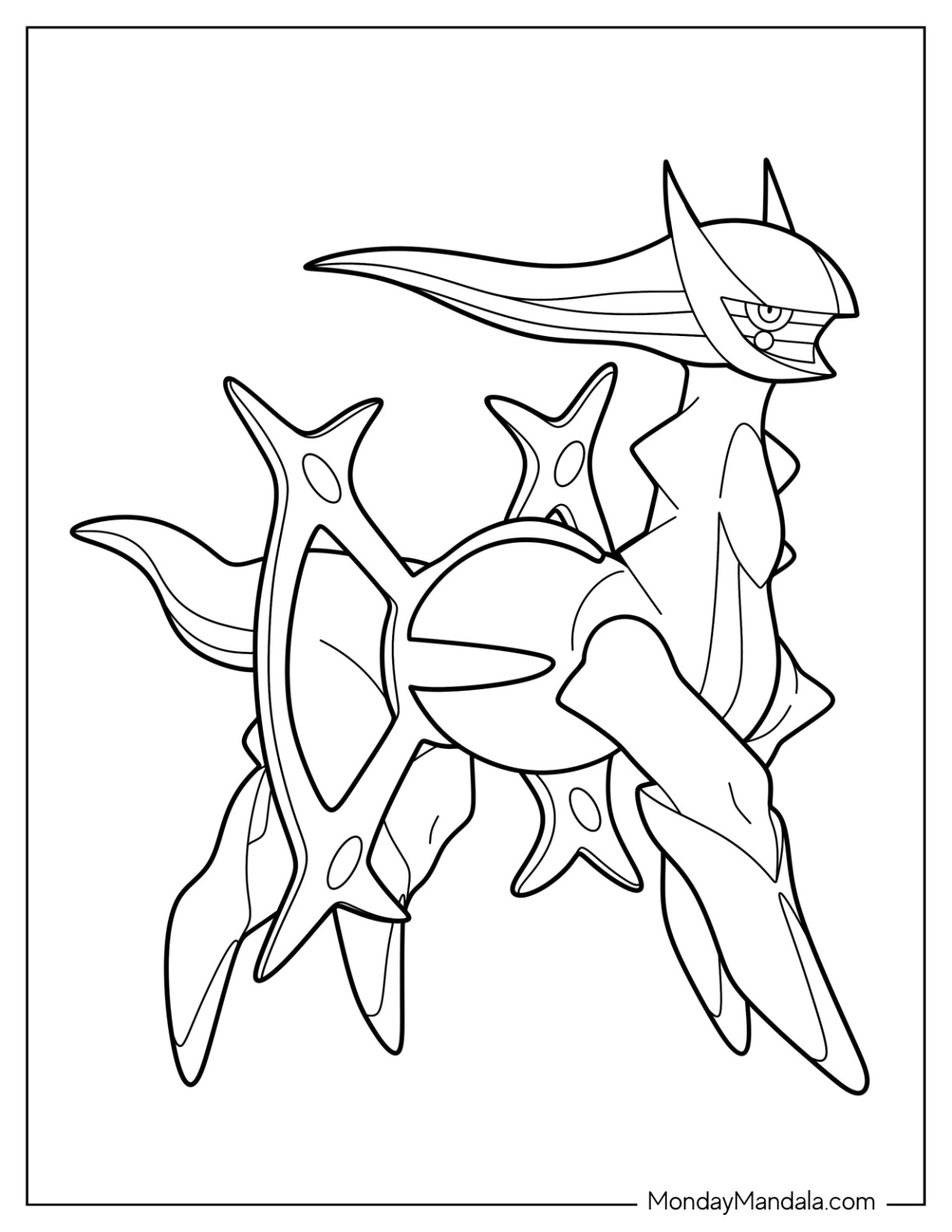 Arceus coloring pages free pdf printables