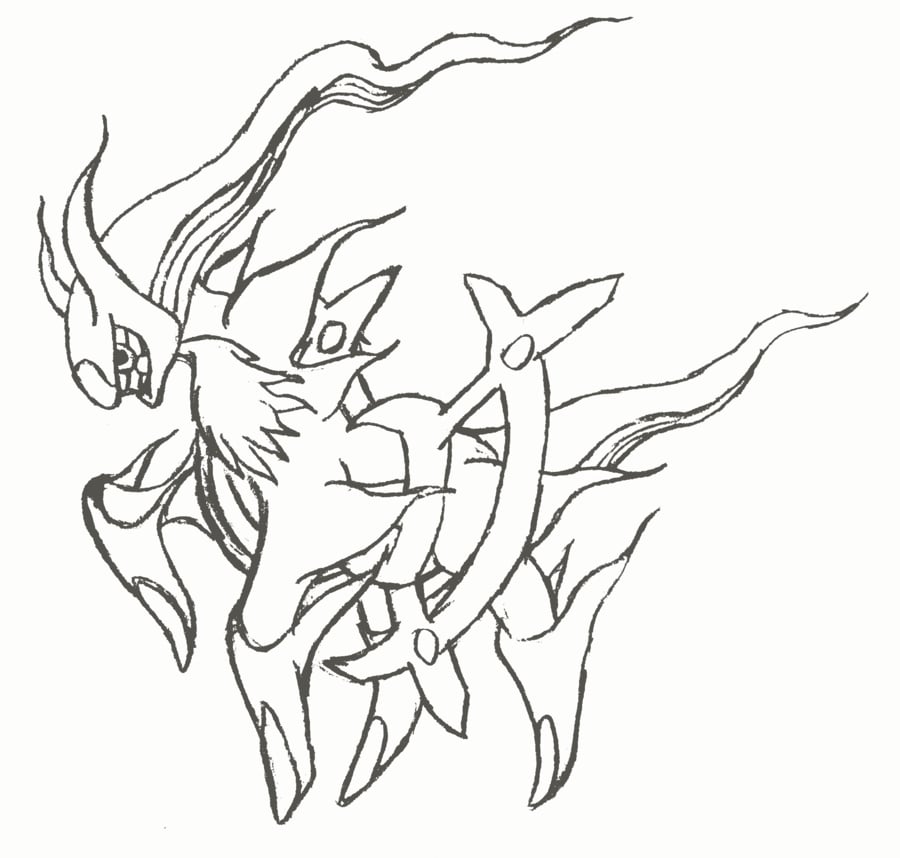 Pokemon arceus coloring page