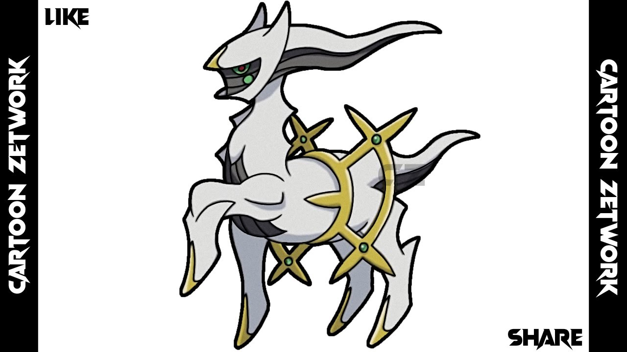 Cz how to draw arceus pokemon drawing steps c z