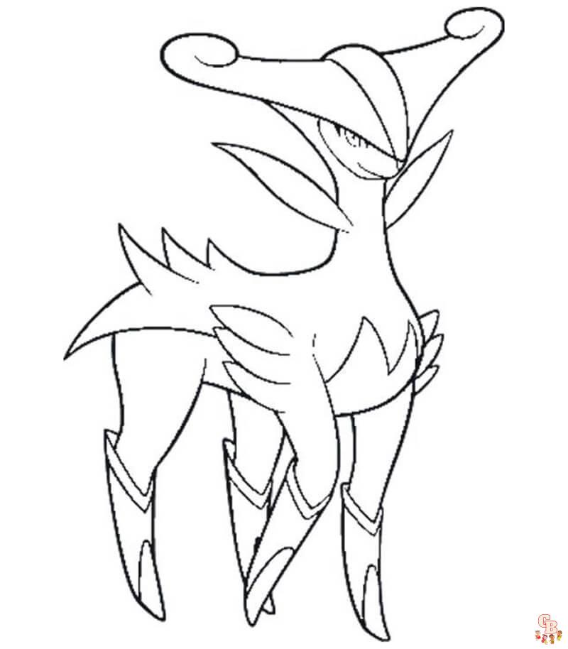Discover the beauty of pokemon virizion coloring pages