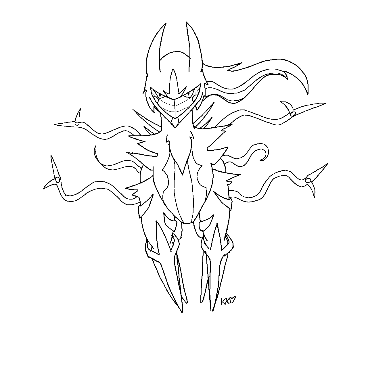 Simple arceus paradox form drawing rpokemon