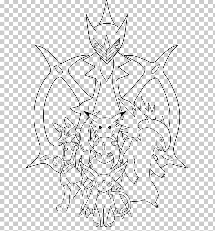 Drawing pokãmon arceus sketch png clipart arceus art artwork black and white coloring book free png
