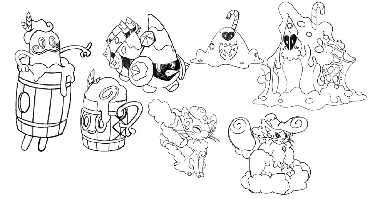 Artworks on x little sneak peek into my new germany based region the setting is around and the concept is similar to legends arceus pokemon fakemon httpstcoamynumimh x