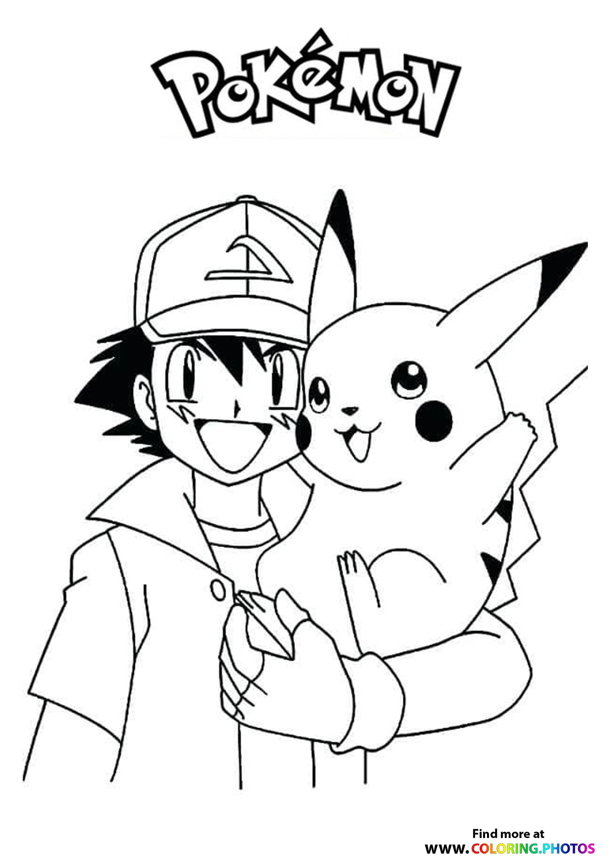 Ash and pikachu portrait