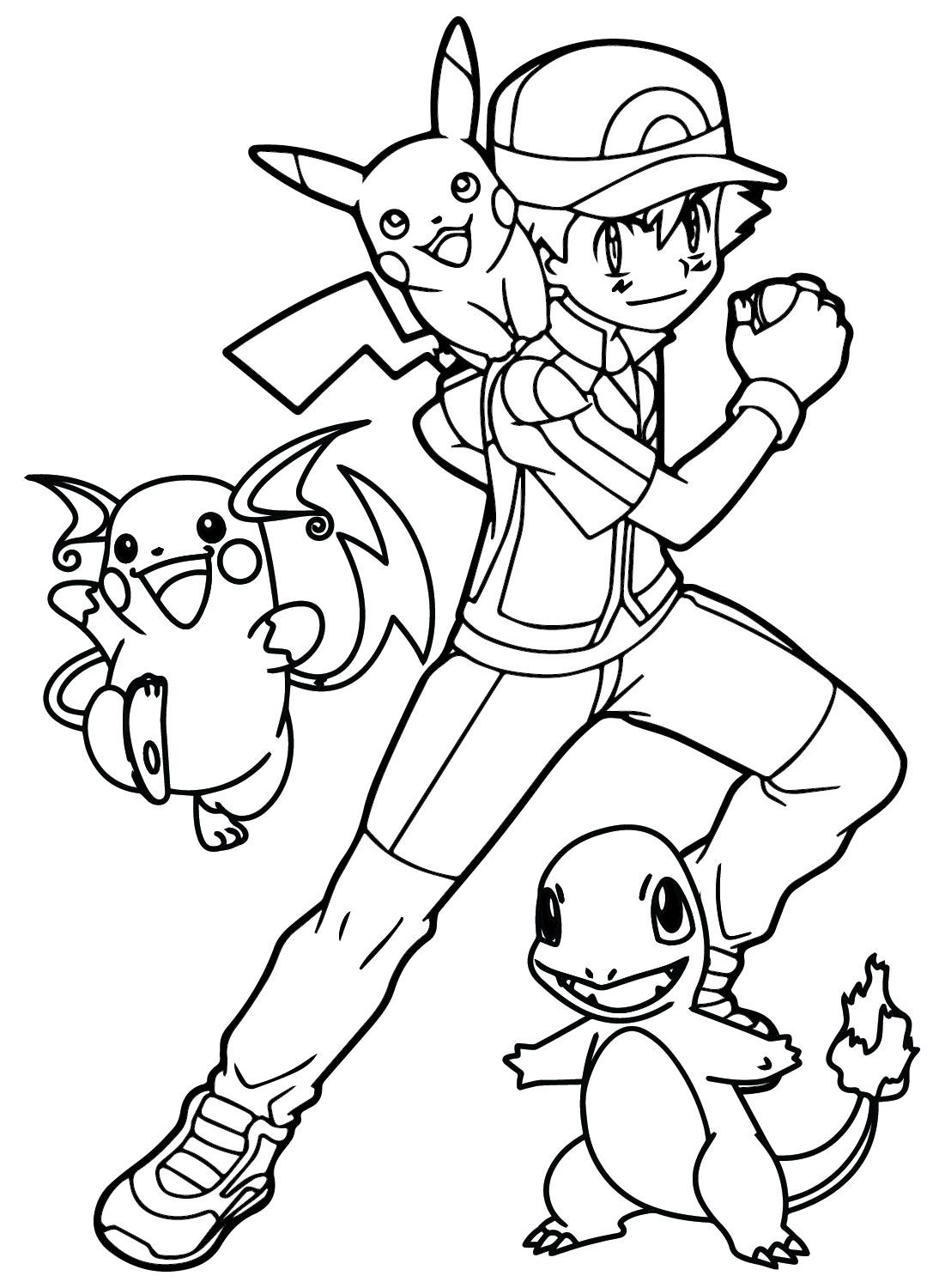 Ash ketchum coloring pages