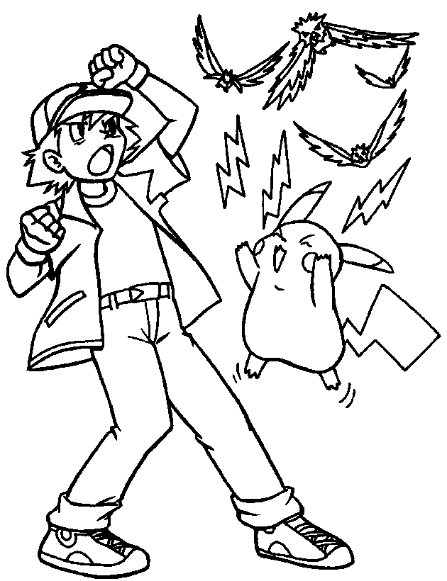 Ash ketchum coloring pages