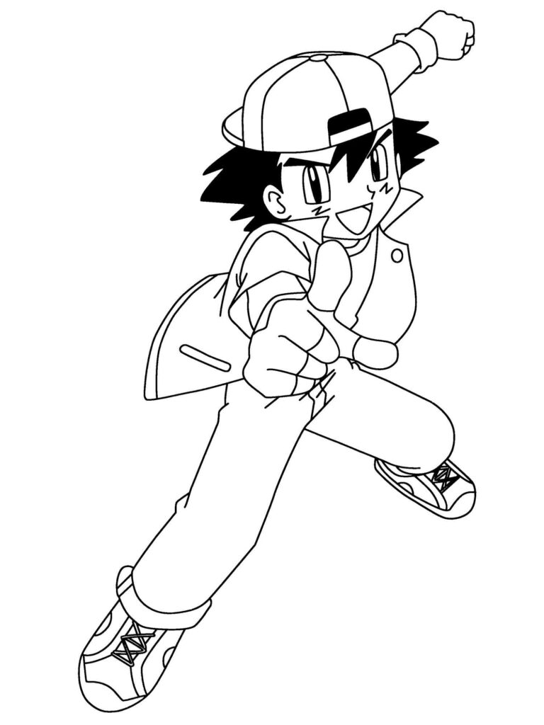 Ash ketchum coloring pages