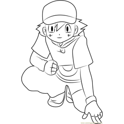 Ash ketchum coloring pages for kids printable free download