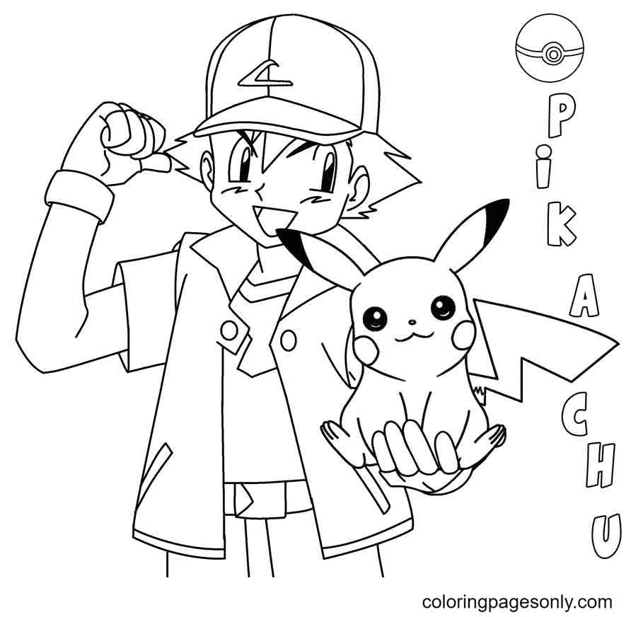 Pikachu coloring pages printable for free download