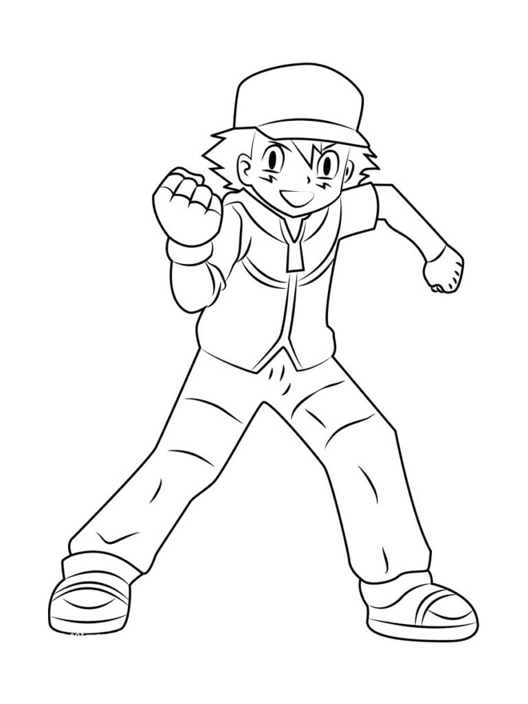 Ash ketchum coloring pages