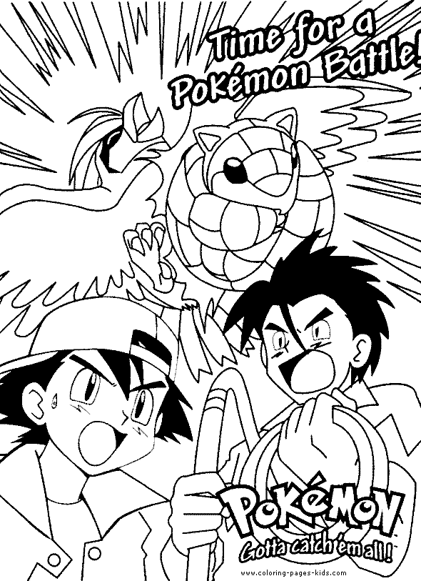 Pokemon battle color page