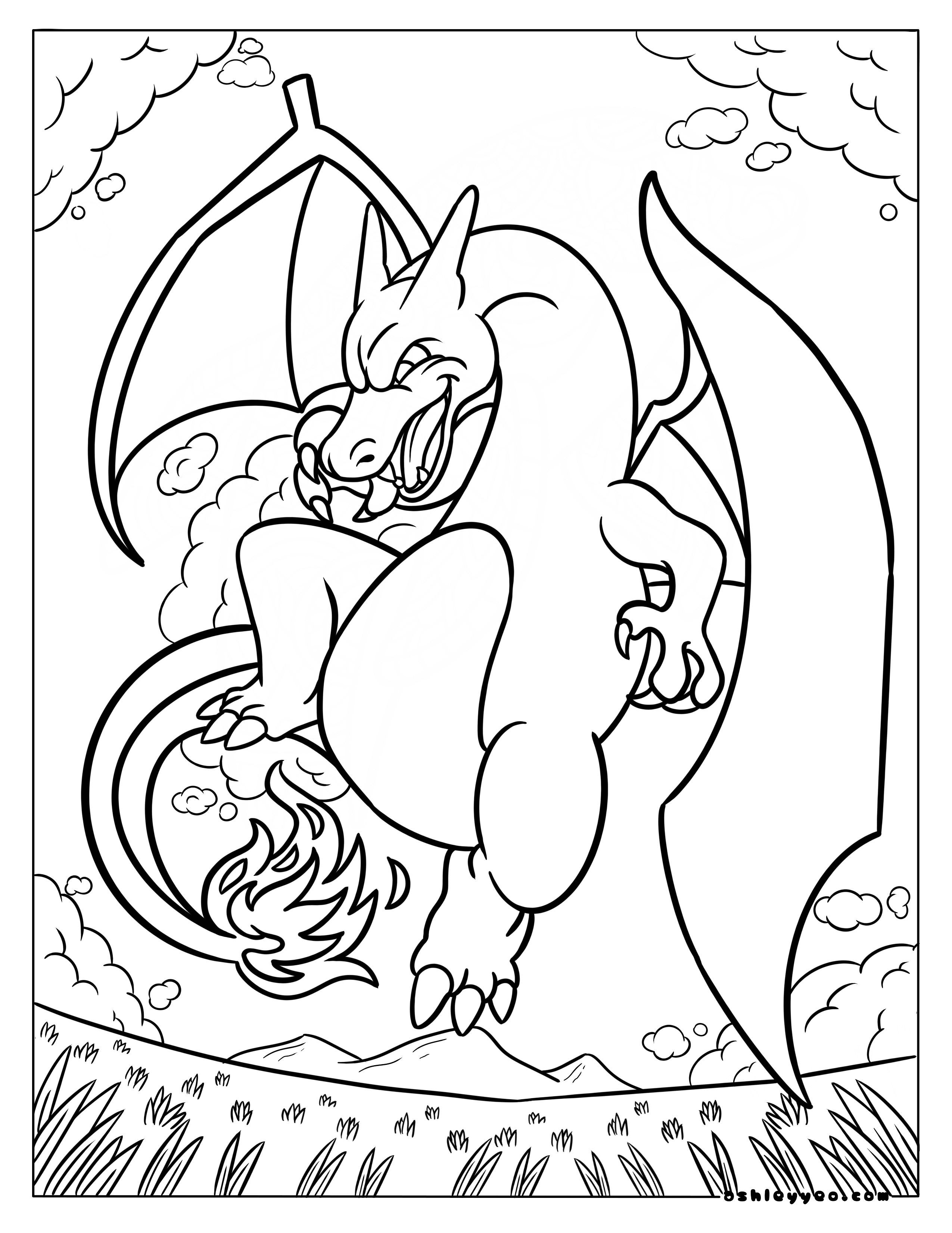 Free pokemon coloring pages charizard for kids