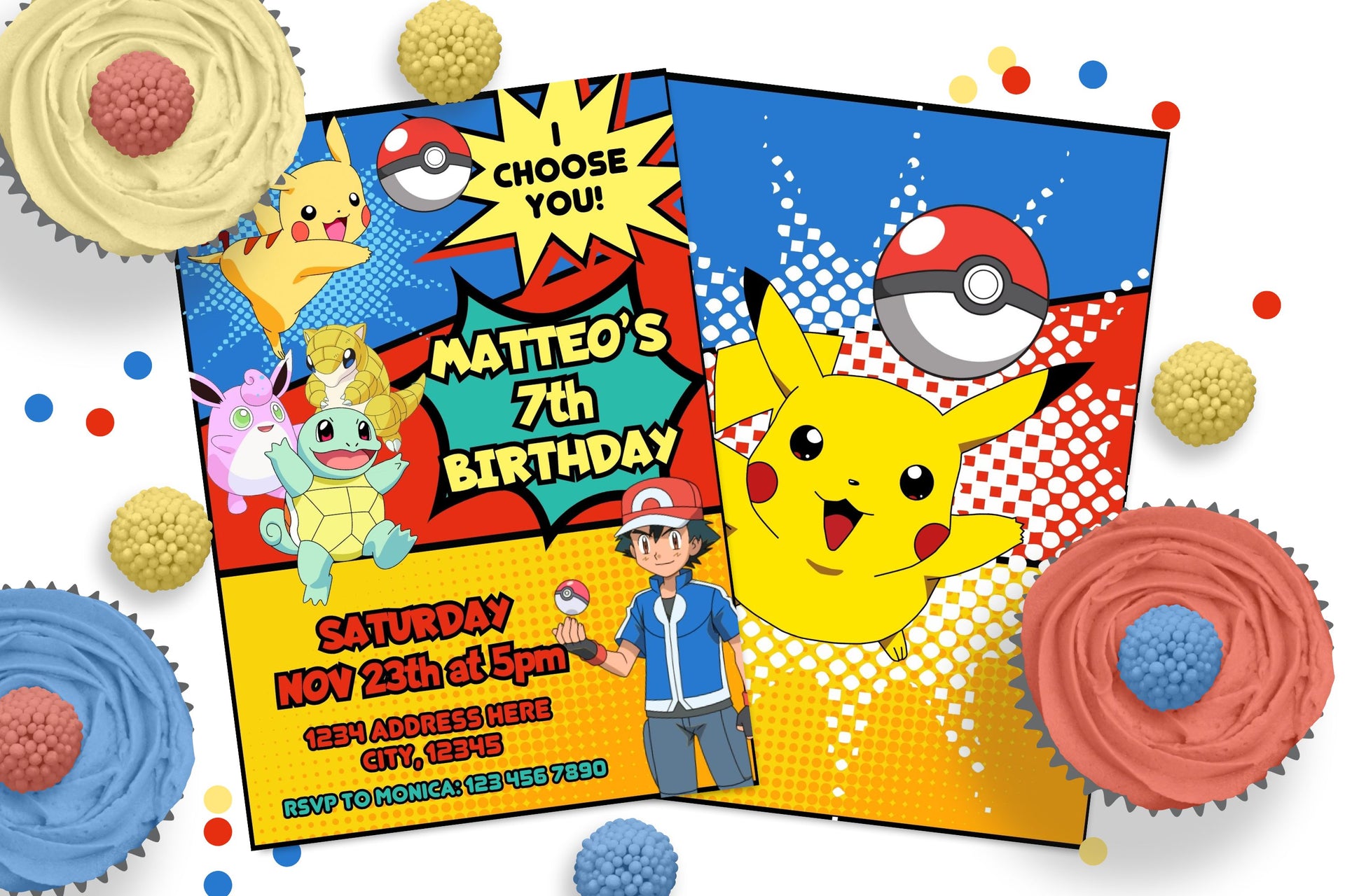 Pokãmon birthday invitation template â mama life printables
