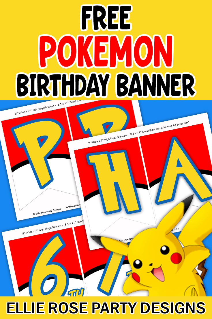 Free pokemon banner printable
