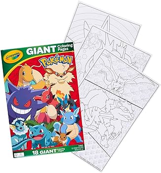 Crayola giant coloring pages x pokãmon toys games