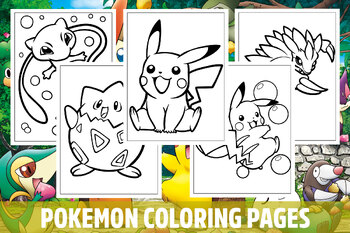 Pokemon coloring pages for kids girls boys teens birthday school activity