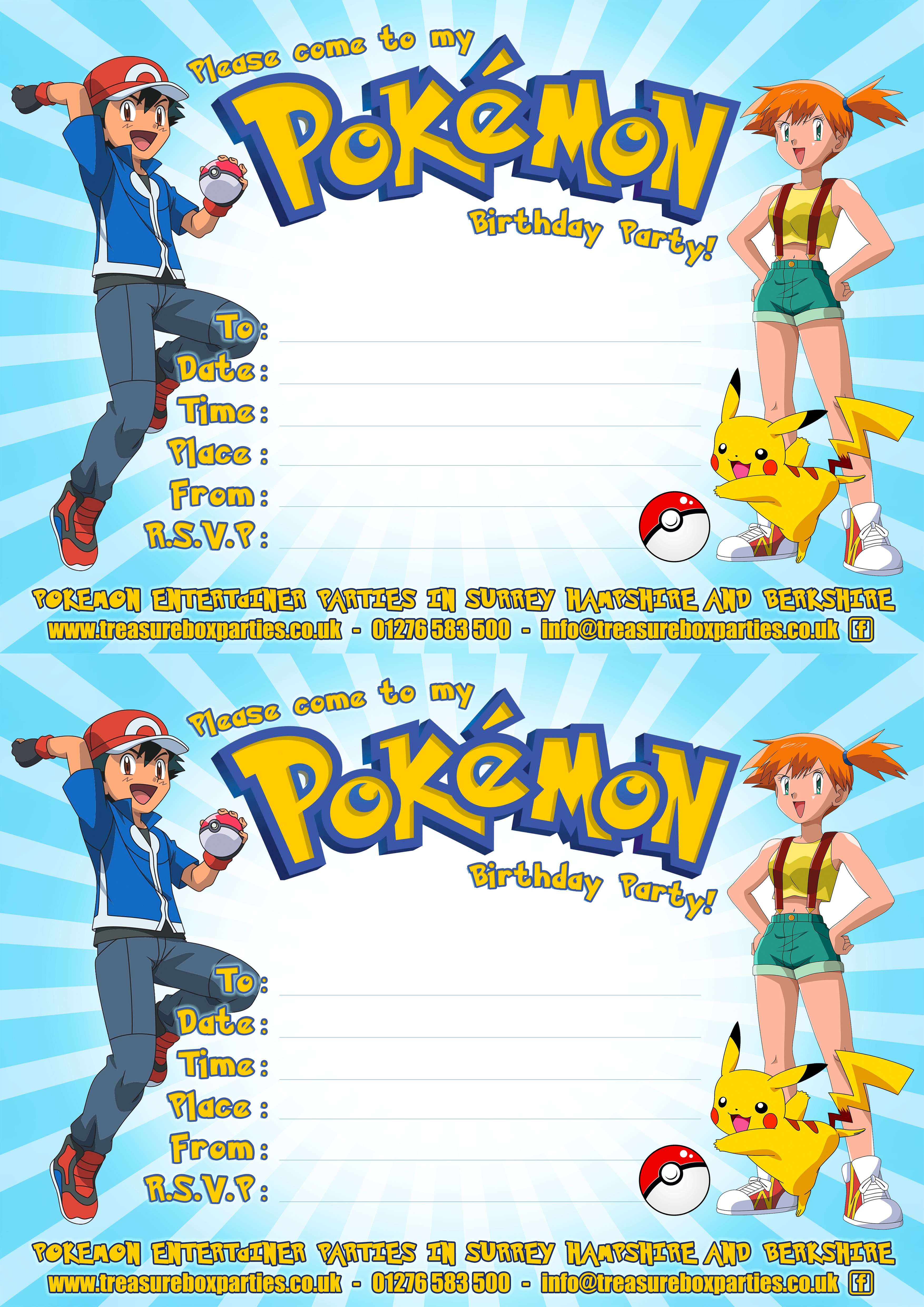 Free pokemon party downloads â printable party invitations louring and activity sheets
