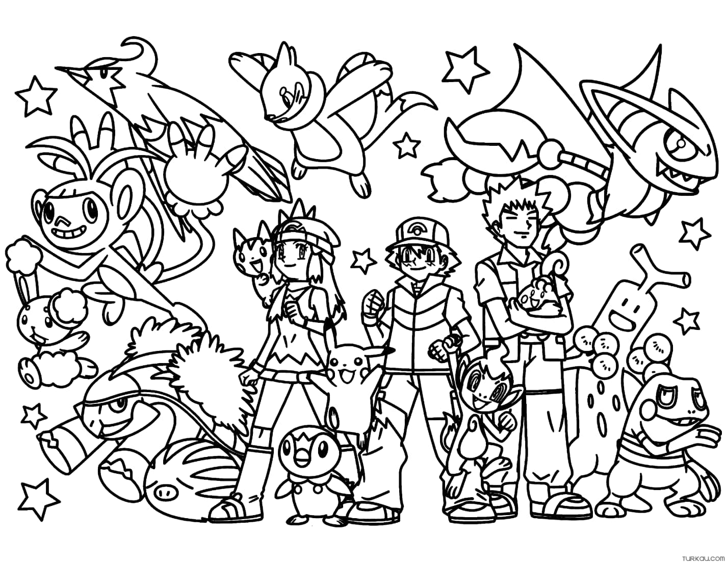 Download pokemon coloring pages for kids