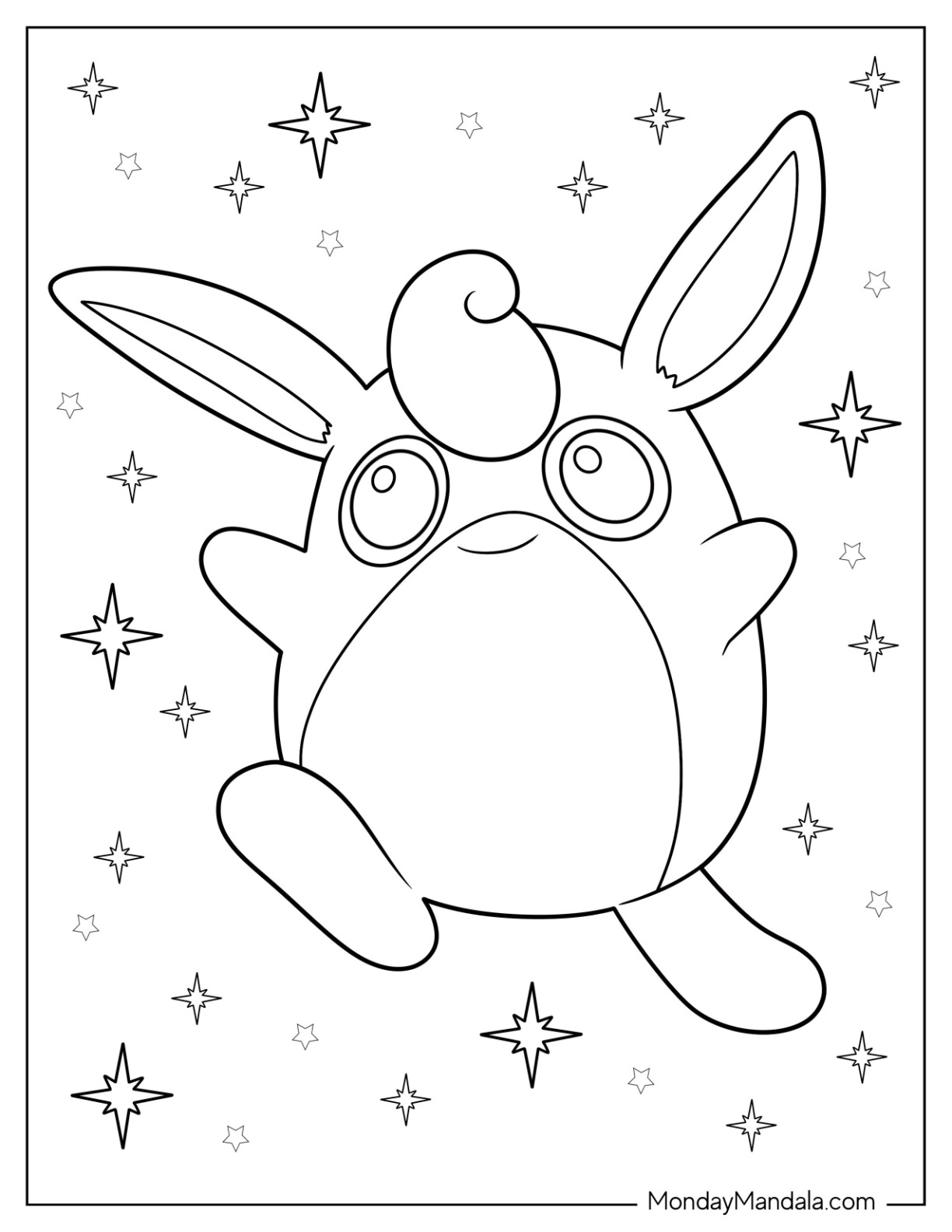 Jigglypuff coloring pages free pdf printables