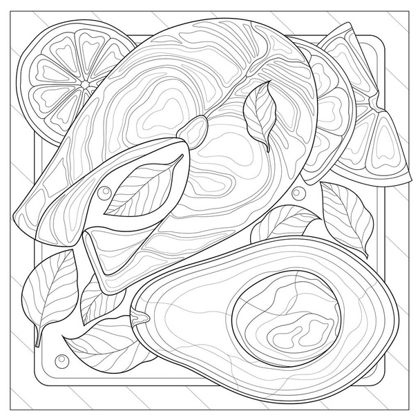 Coloring for adults free stock vectors