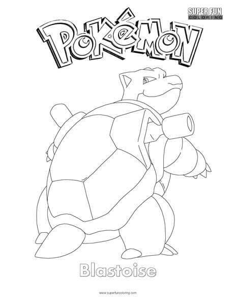 Blastoise pokemon coloring