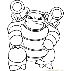 Blast pokemon coloring pages for kids