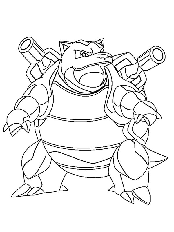 Blastoise pokãmon coloring page