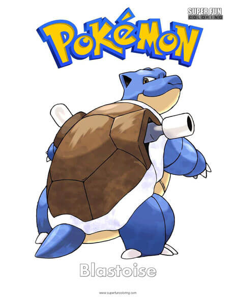 Blastoise pokemon coloring