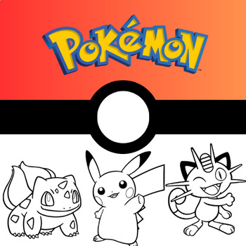 Pokemon coloring pages book for children tpt