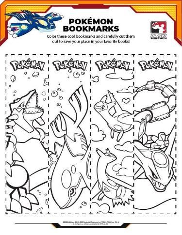 Pokemon bookmark free printable pokemon bookmark coloring bookmarks pokemon