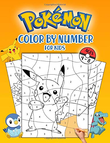 Pokemon color by number for kids ages